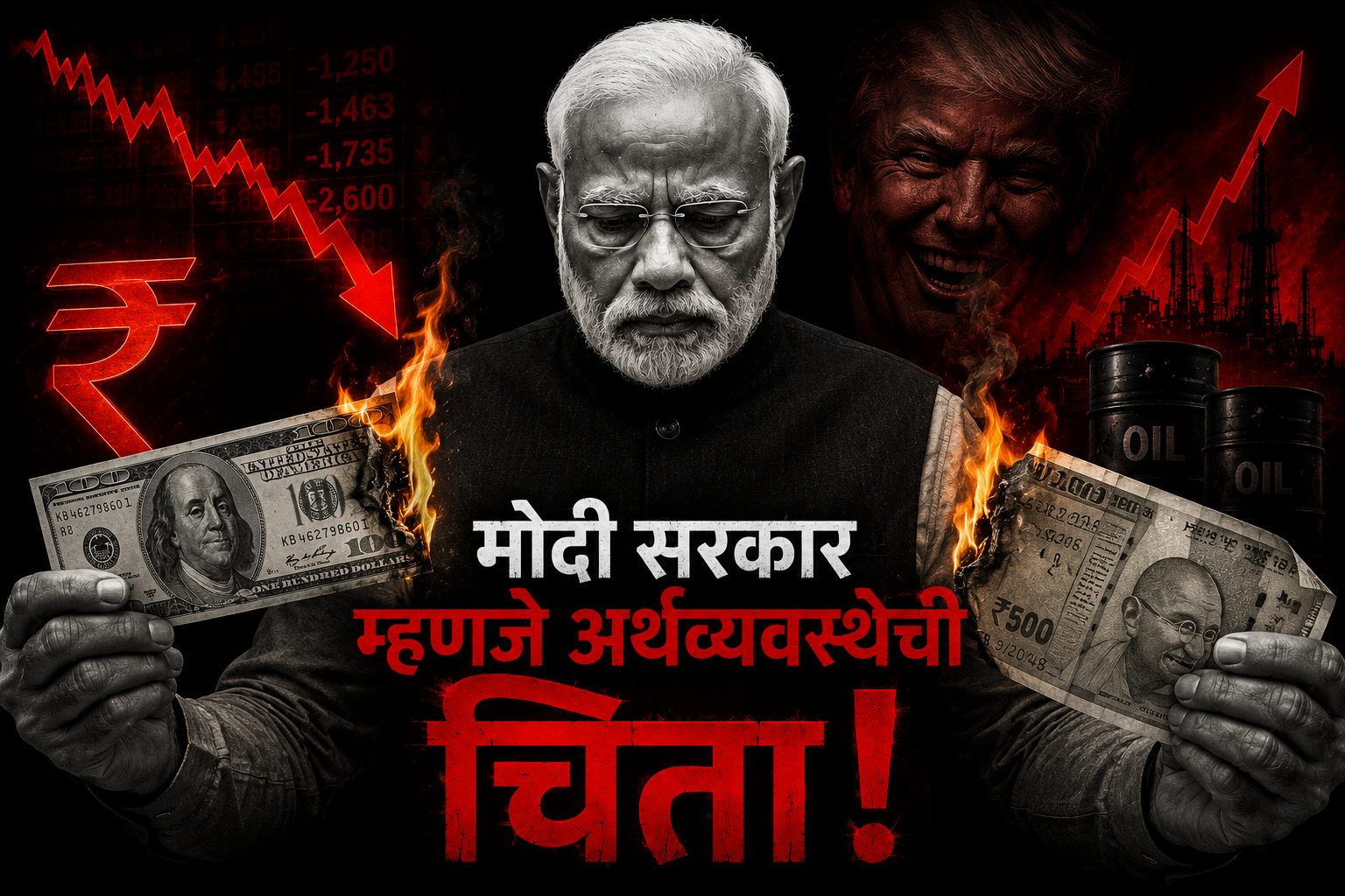 Breaking News India | कच्च्या तेलाच्या दरवाढीचा भारताला फटका; रुपया कमकुवत होण्याची भीती, मोदींकडून इंधन बचतीचे आवाहन