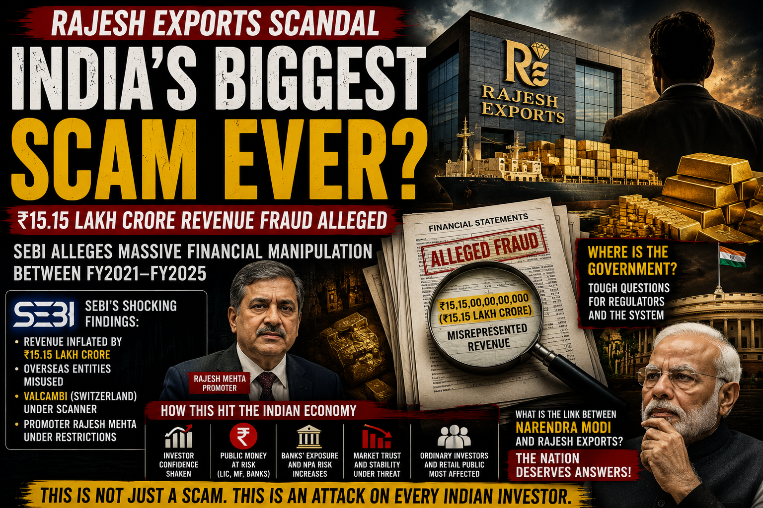 Rajesh Exports Under SEBI Scanner: Is This One Of India’s Biggest Corporate Accounting Controversies?