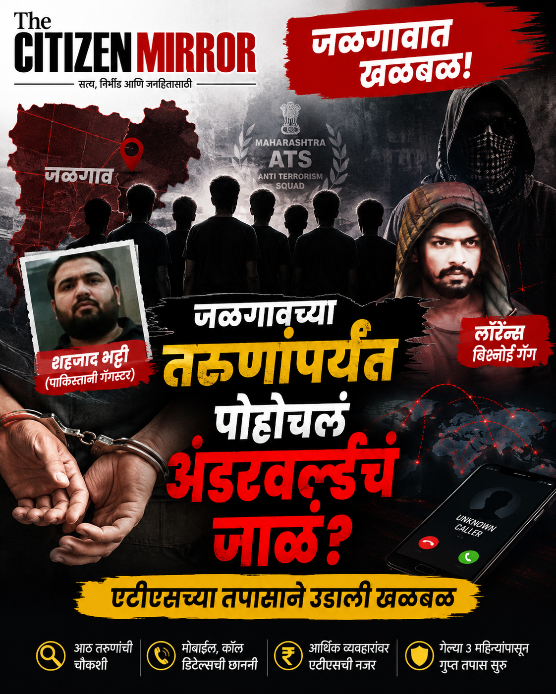 “जळगावच्या तरुणांपर्यंत पोहोचलं अंडरवर्ल्डचं जाळं? एटीएसच्या तपासाने उडाली खळबळ”